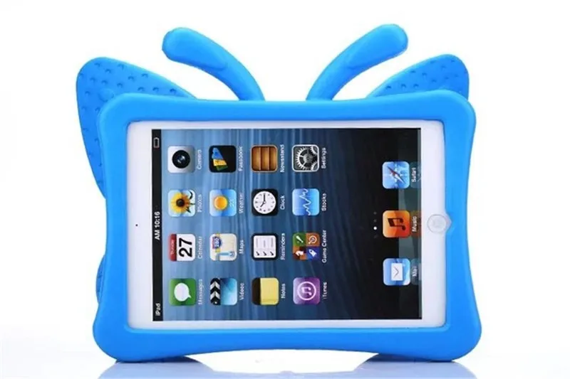 Детский ударопрочный чехол подставка с 3d рисунком бабочки для iPad 2/3/4 защитный
