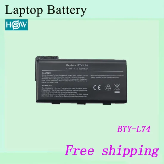 Аккумулятор для ноутбука MSI CX620 A6205 CX500 CR630 CX623 BTY L74 батареи ноутбука|battery for msi|laptop