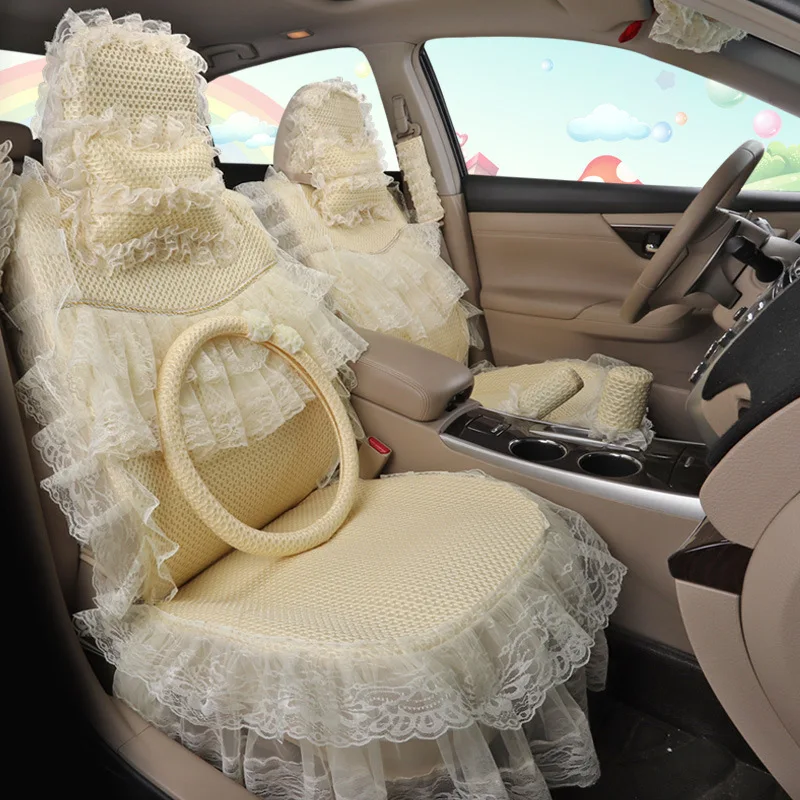 Милые розовые автомобильные аксессуары чехлы для сидений Decoracion Para Coches Asientos