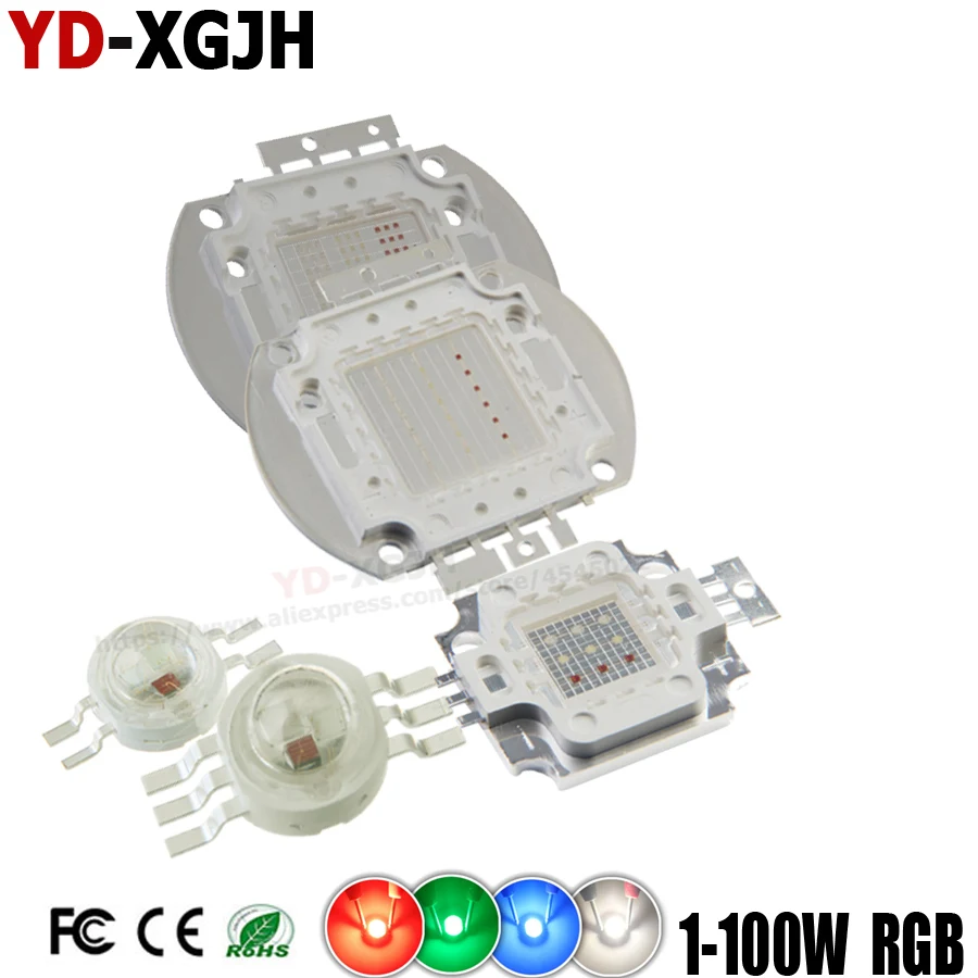 Светодиодный чип высокой мощности встроенный светильник света RGB 1 Вт 3 4 10 20 30 50 100