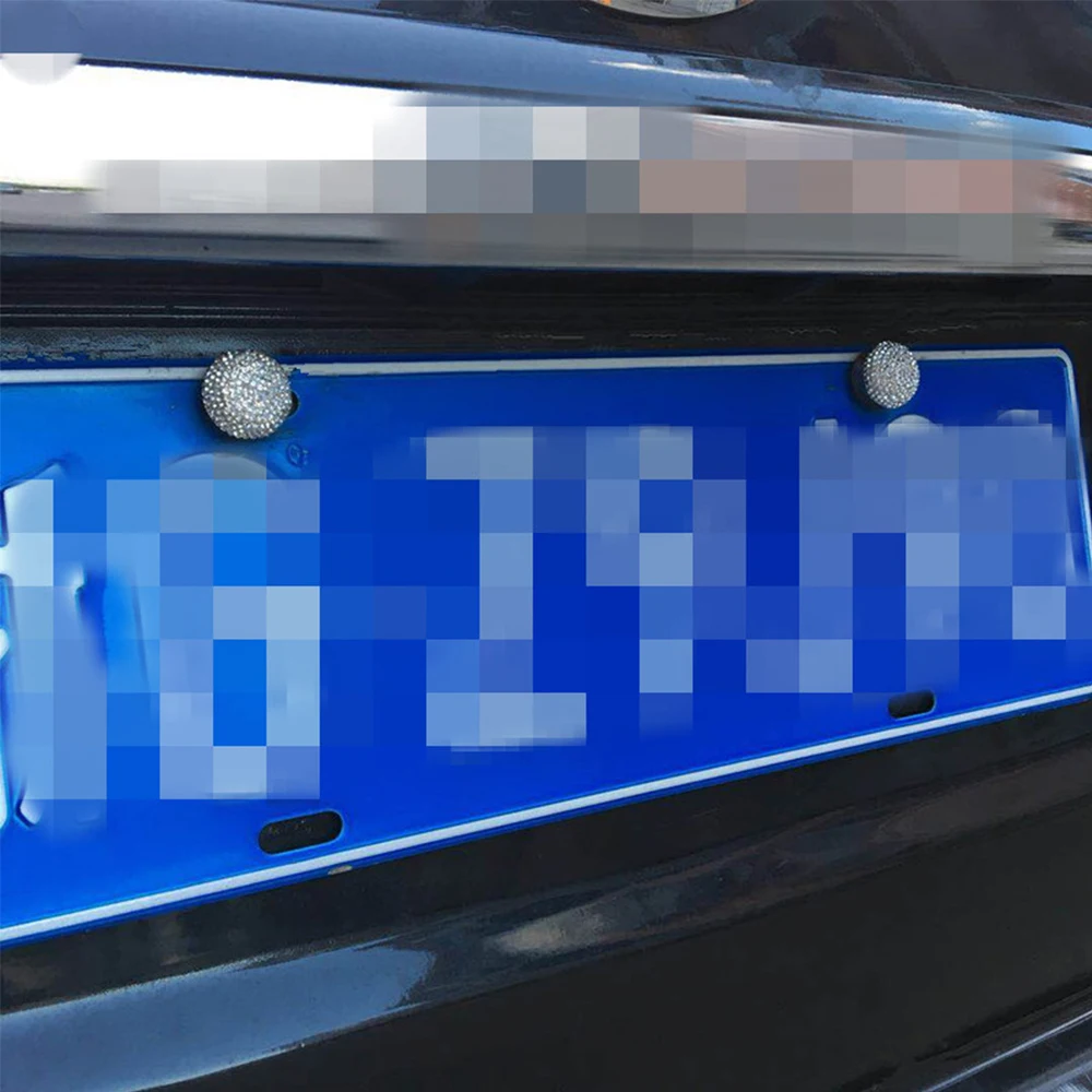 2 шт./компл. Bling Рамка для номерного знака автомобиля рамка пурпурного цвета гайка