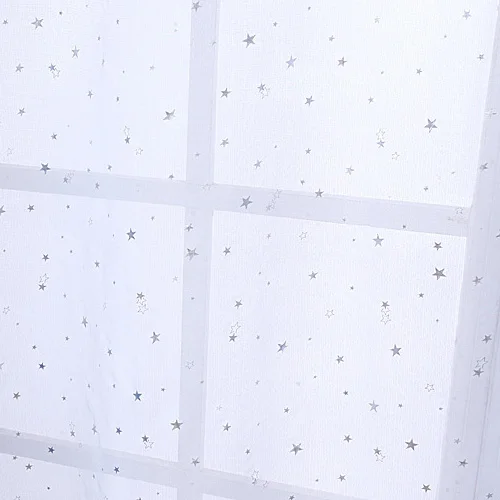 Tulle curtain Затемненная занавеска с высоким затемнением для детской спальни детская занавеска со звездами темно-синяя белая занавеска драпировка - Цвет: Tulle curtain