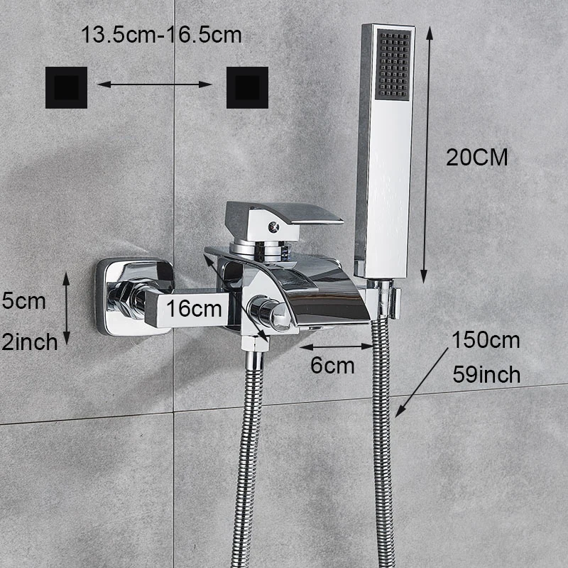 MYQualife хромированный/матовый никелевый кран для ванной комнаты 2 функции ванна