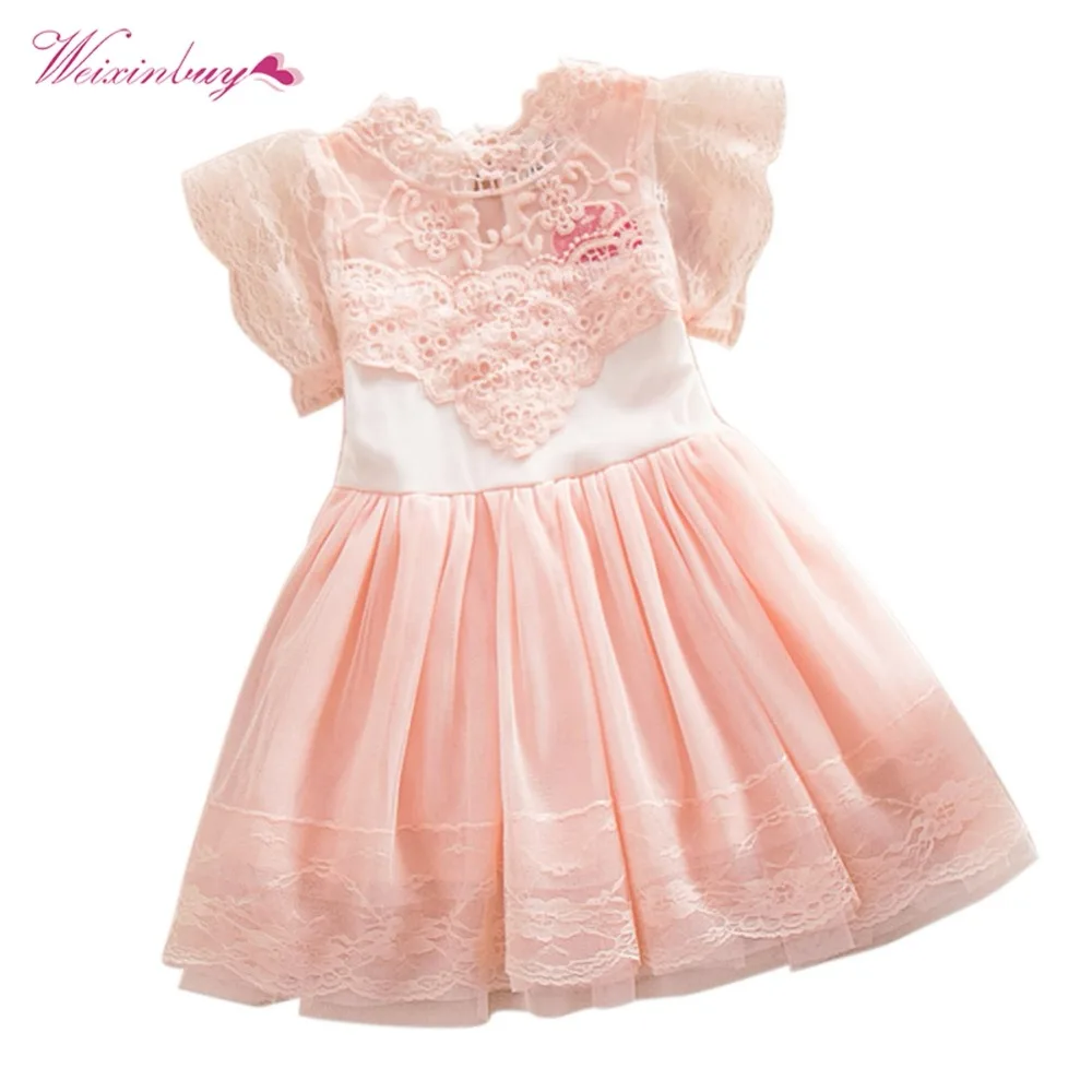 Children Girls Dress Summer Toddler Baby Kids Lace Tulle Floral Princess Tutu 2-7Y | Детская одежда и обувь