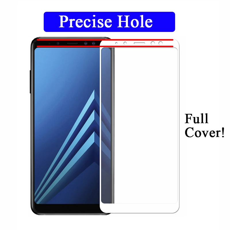 Защитное стекло для Samsung Galaxy A8 2018 Plus A82018 8A закаленное Samsun на всю поверхность