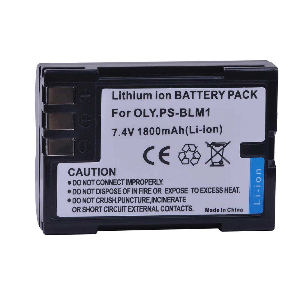 

1Pcs PS-BLM1 BLM1 BLM-1 1800mAh Battery for Olympus C-5060, C-7070, C-8080, E-1, E-3, E-30, E-520, EVOLT E-300, E-330, E-500,