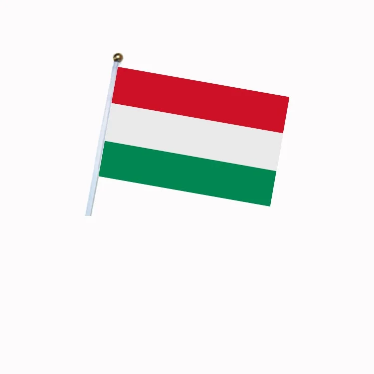 Маленький венгерский флаг 14*21 см ручной Национальный с флагом на шесте|hand flags|national