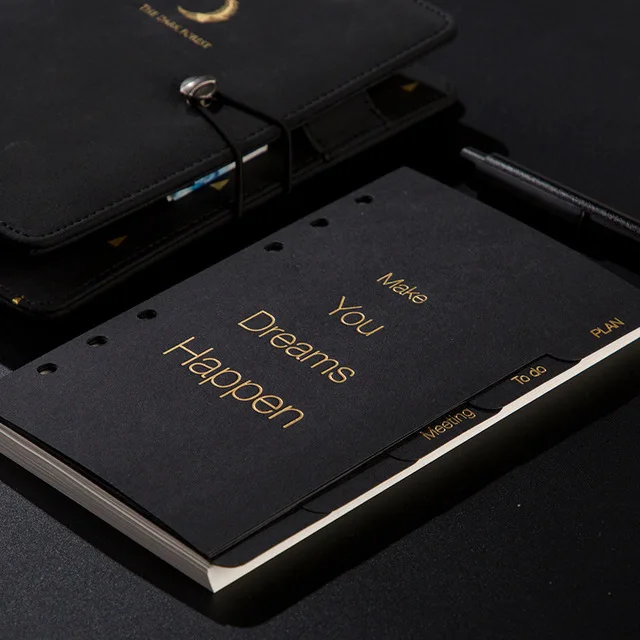 Записная книжка записная дневник A6 Filofax черная Обложка спираль журналы винтажная