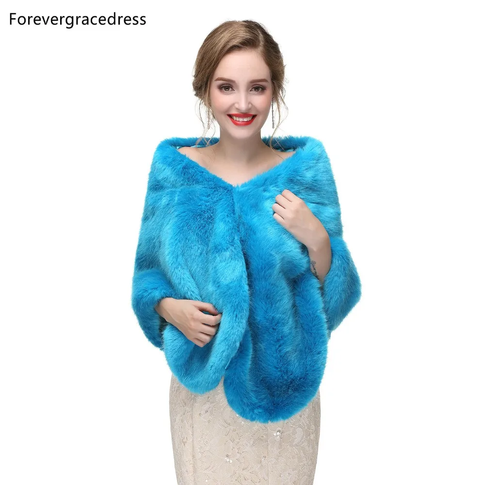 Forevergracedress элегантное мягкое свадебное болеро из искусственного меха для невесты