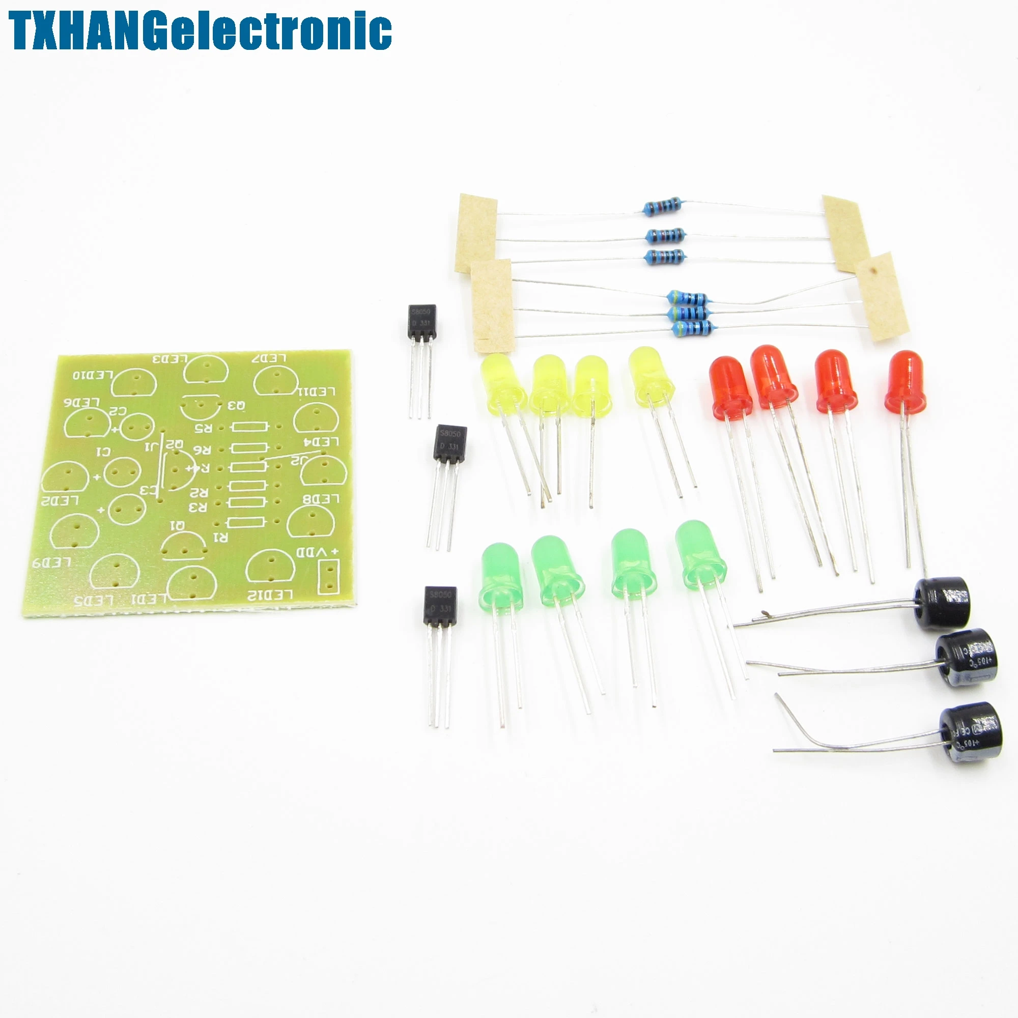 Красный набор для самостоятельной сборки Набор круглых ламп 12 шт. светодиодное