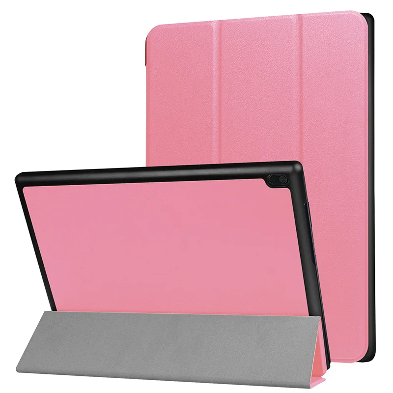 Pink Mcdark для lenovo TAB 4 10 TB-X304F TB-X304N TB-X304L 10,1 дюймовый планшетный чехол s трехслойная подставка кожаный чехол в шелковой текстурой и крышка - Цвет: Pink