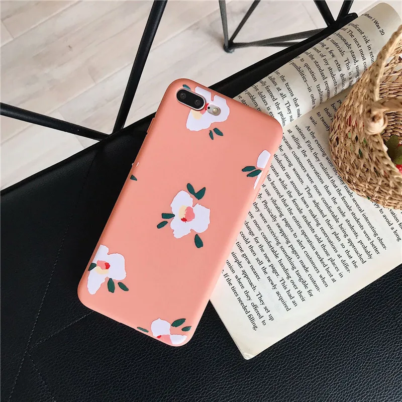 Мягкий силиконовый чехол с цветочным рисунком для iPhone 6 7 8 Plus S X мягкий телефона XS