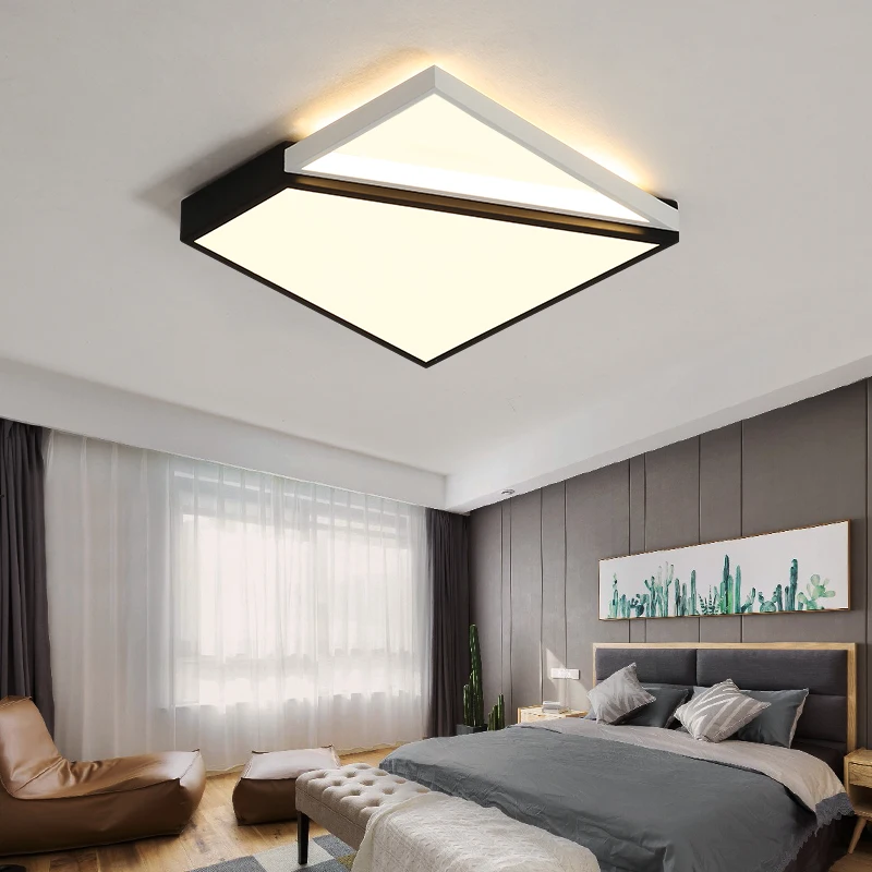 Rectangular living room lamp led ceiling 2019 new simple modern atmosphere study bedroom ultra-thin lamps | Лампы и освещение