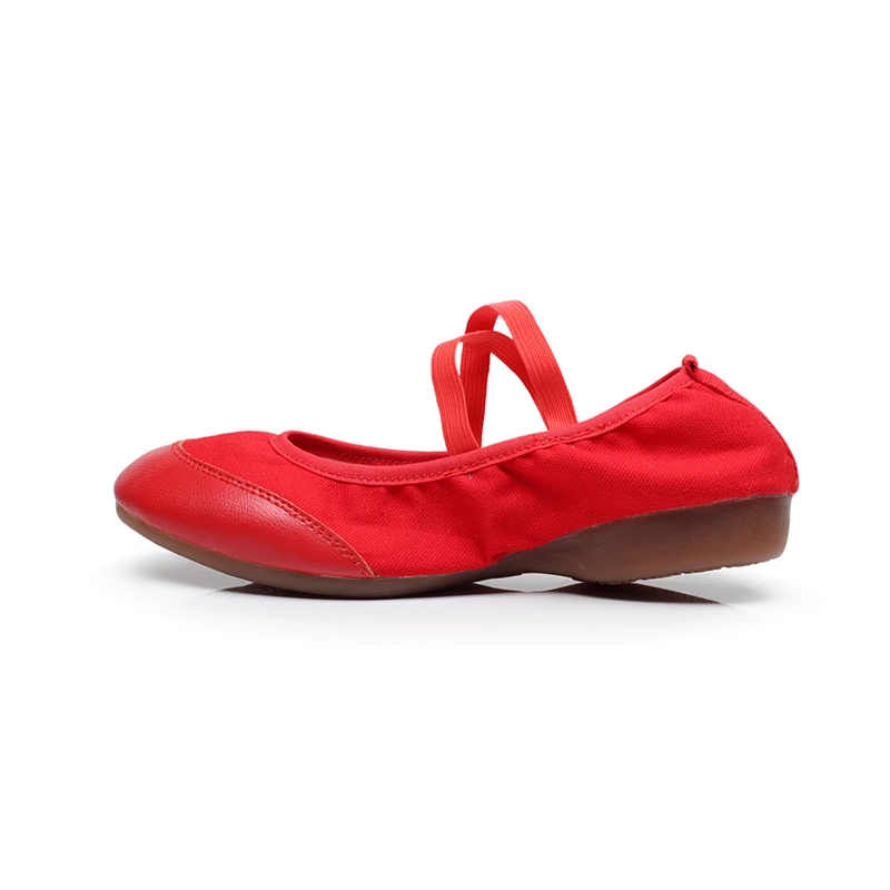 Новое поступление красные женские туфли для танцев мягкие и дышащие из