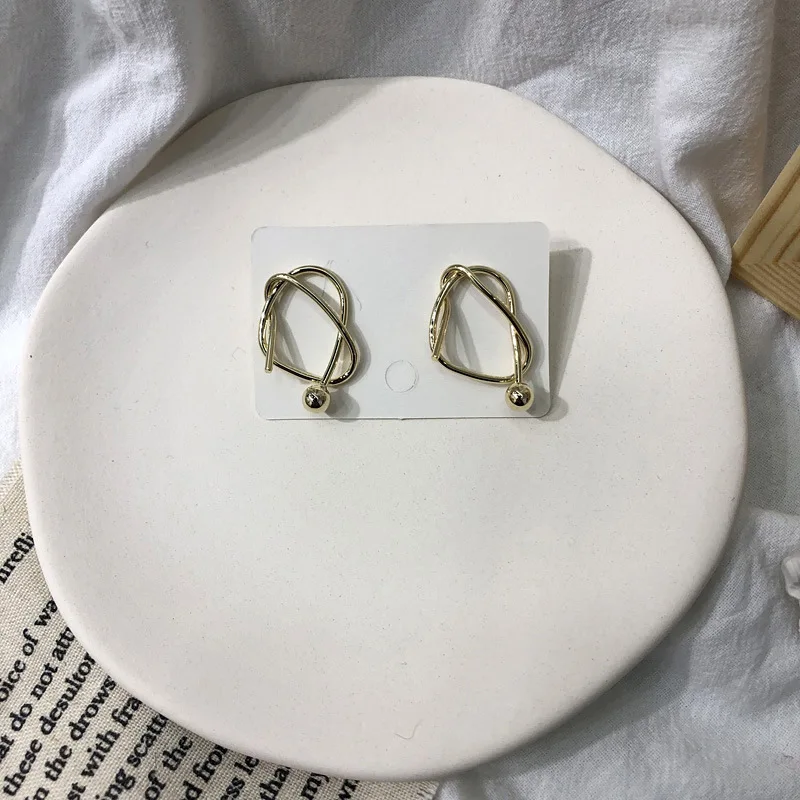 Женские Висячие серьги GWACC простые металлические золотистого цвета