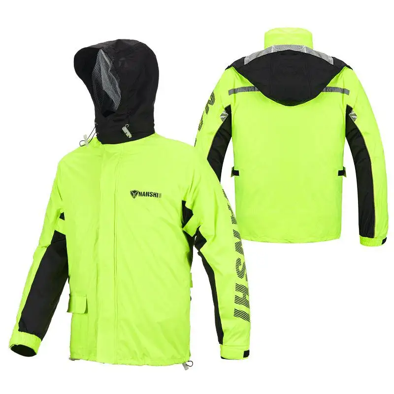 Blackyellow XXL Дождевик, дождевик, костюм для взрослых, Раздельный дождевик, водонепроницаемый, для езды на мотоцикле, ультратонкий, мужской, для улицы, для пеших прогулок, дождевик - Цвет: Blackyellow XXL