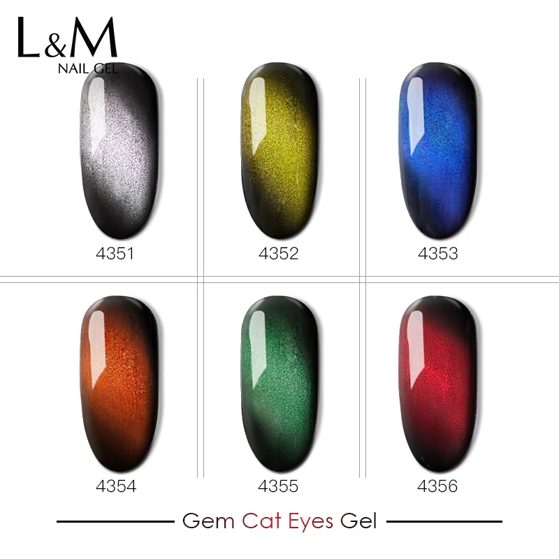 1 шт. ibdgel Gem кошачий глаз Гель-лак для ногтей УФ 6 цветов красивый УФ-и светодиодной