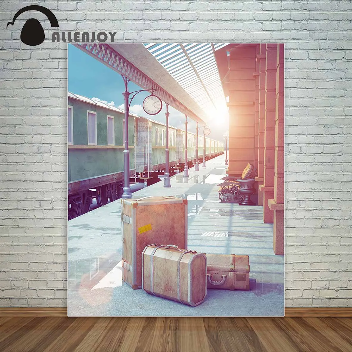 Cases Train Railway Station Backdrop Sunset Photo Background Photography Backdrops