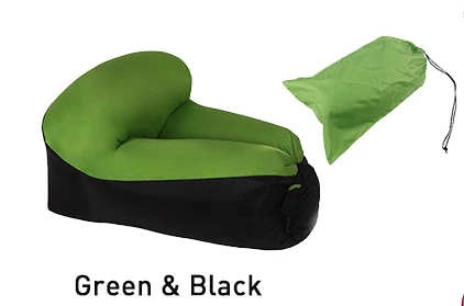 Green Black Переносное надувное кресло для отдыха, кресло для загара, воздухопроницаемое кресло, кресло для отдыха на открытом воздухе - Цвет: Green Black