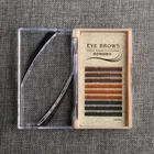 FUNMIX Новые разноцветные высококачественные норковые накладные ресницы для бровей Макияж для перманентных ресниц для бровей I curl