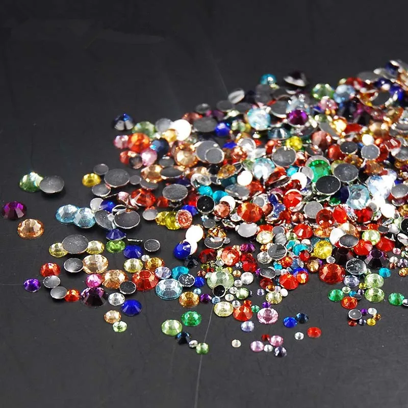 Смешанный размер смешанные цвета 5000 шт./упак. акрил плоский с одной стороны