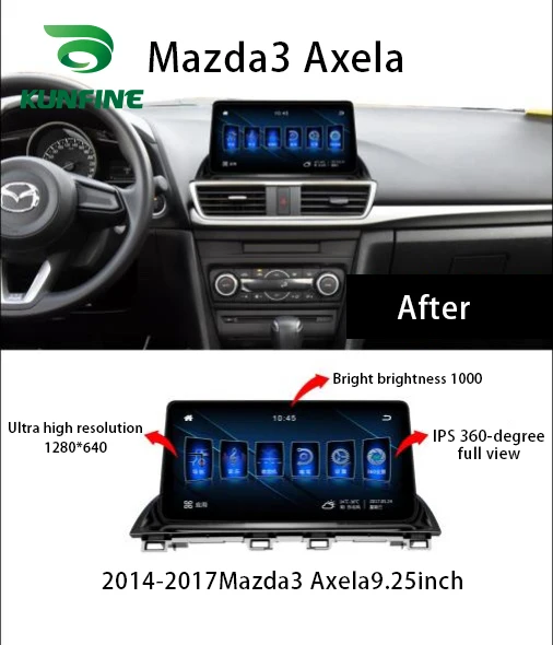 Octa Core Android 8 1 4 Гб RAM 64GM ROM автомобильный DVD GPS-навигатор плеер Deckless Car Stereo для Mazda 3 Axela