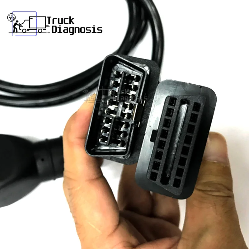 Vocom 12 контактный кабель с vocom 88890304 OBD2 для VOLVO 88890030 инструмент диагностики тяжелых