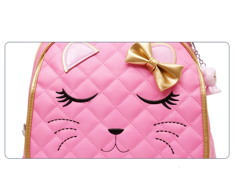 Rolling Backpack Children School Bags 2/6 Wheels for Girls Cute Cat Kids Wheeled Bookbag Trolley Travel Luggage Carry on Mochila