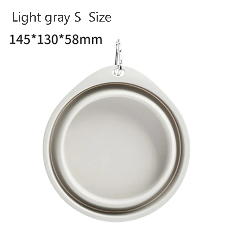 LIGHT GREY S Jordan& Judy JJ складная переносная чаша для домашних животных с алюминиевой кнопкой от xiaomi youpin - Цвет: LIGHT GREY S
