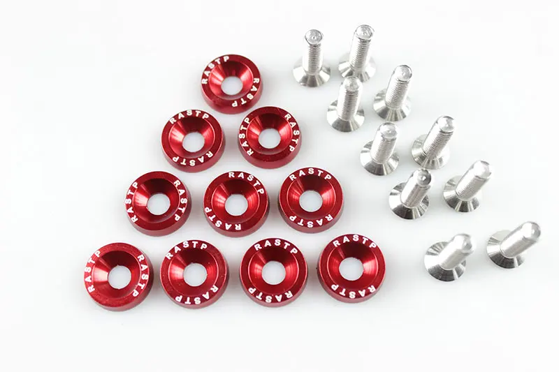 RASTP-10Pcs шайбы крыла плоская голова шайбы болт алюминий M6 болт для Honda Civic RS-QRF002-TP