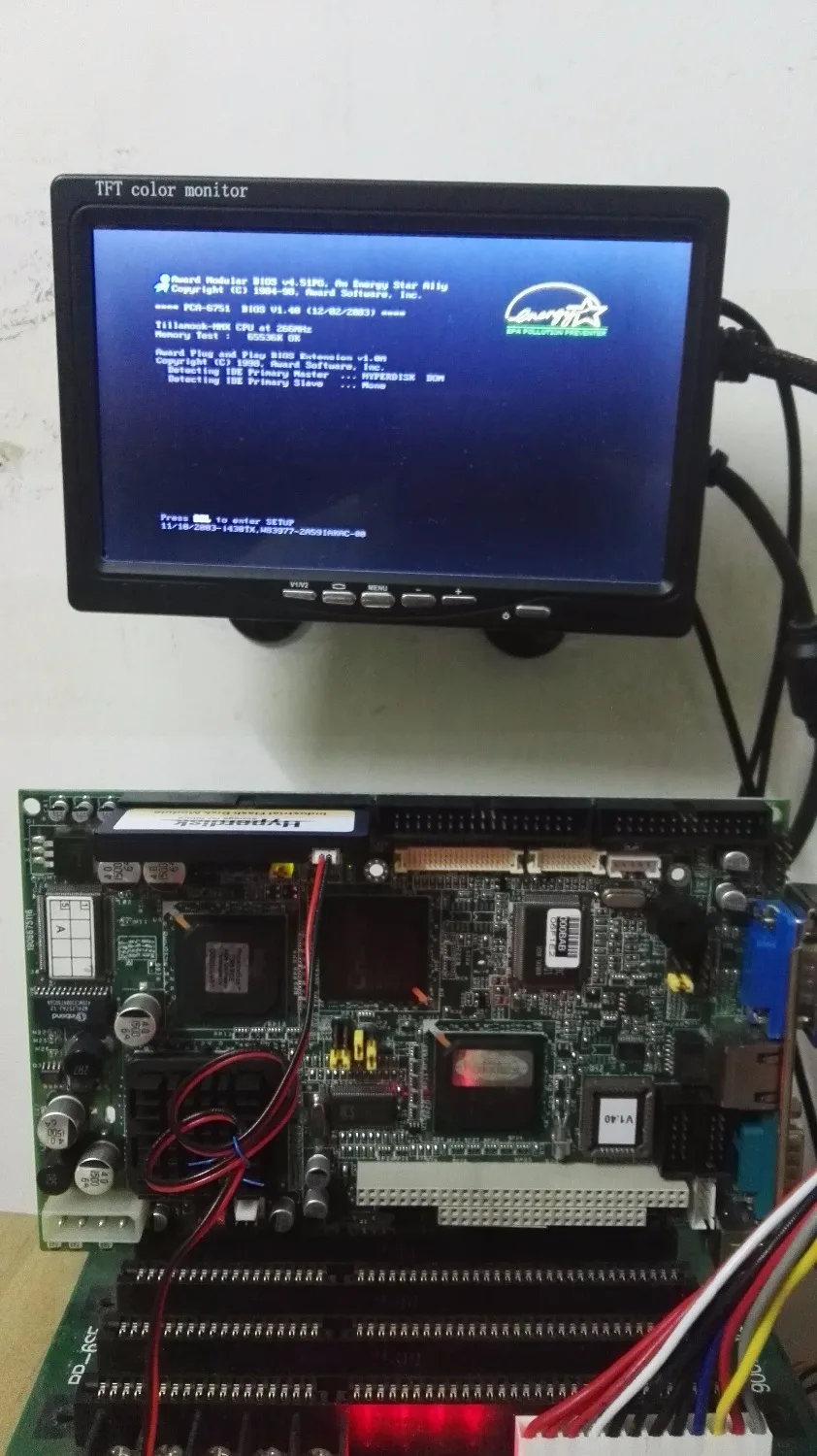 Новый безвентиляторный бренд PCA 6751 B202 1 ISA промышленный ПК материнская плата