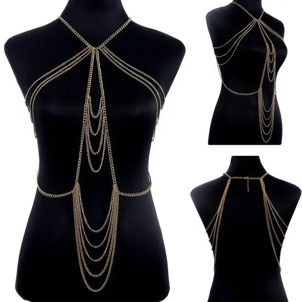 2 Цвета с лямкой на шее женское белье сексуальное танцовщица плеча Цепочки и