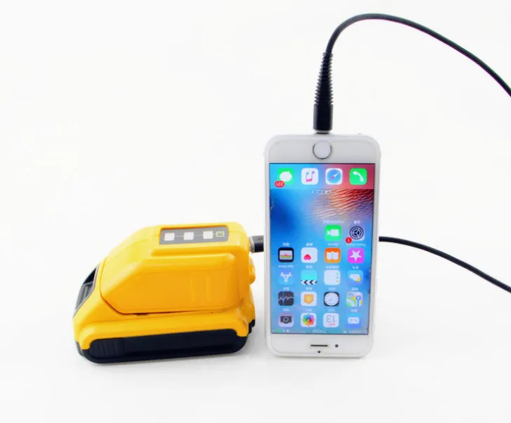 3A DCB091 адаптер для DEWALT зарядки телефона Android с 12V Холодный костюм USB интерфейс