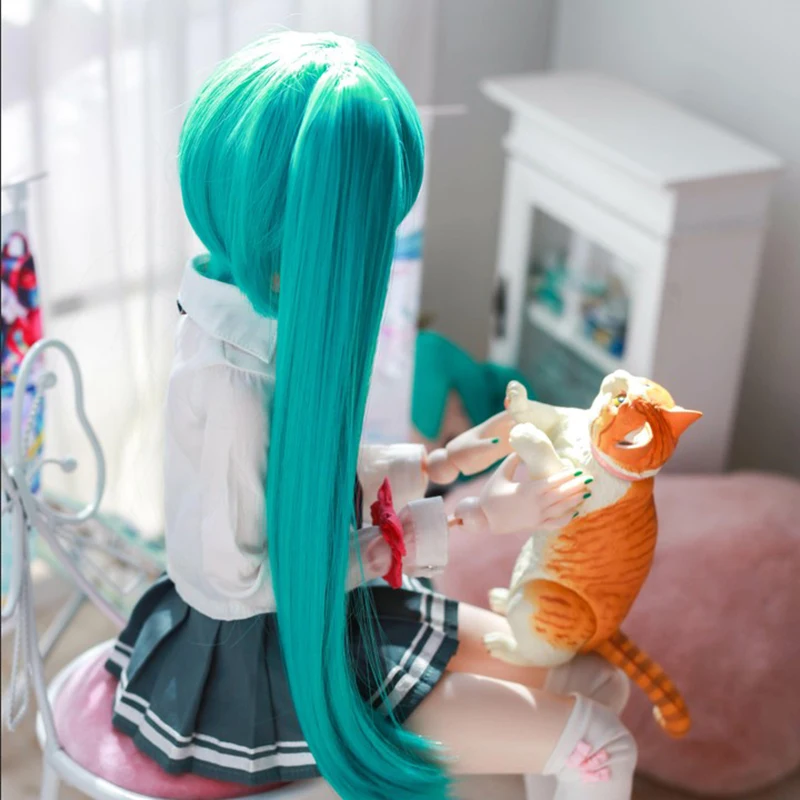 Cataleya 1/3 1/4 1/6 прямые волосы двойной конский хвост BJD парик для кукол