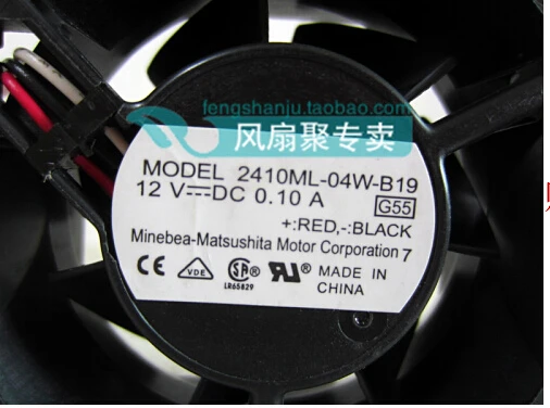 

New original NMB 2410ML-04W-B19 G55 6CM6025 12V0.10A 60*60*25MM three line silent fan