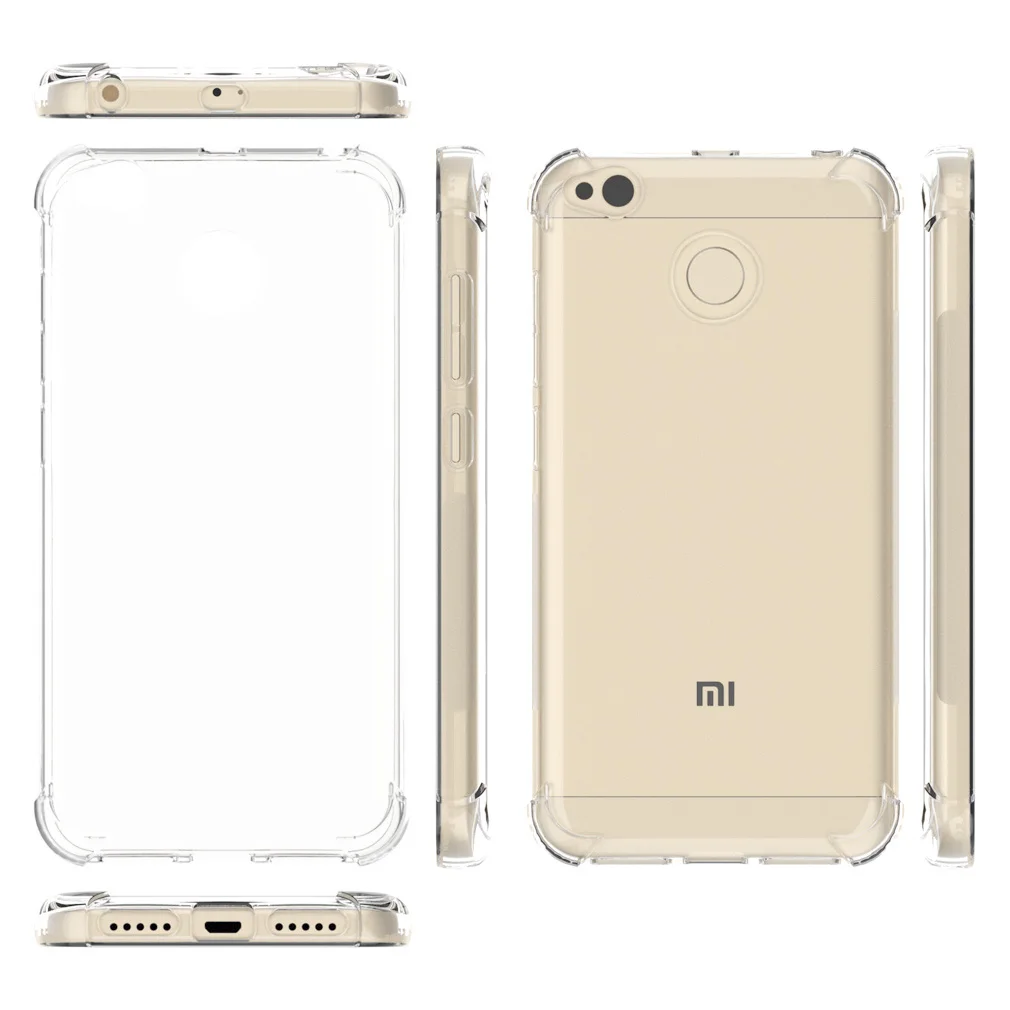 Силиконовый чехол для Xiaomi Redmi 4X 4X5 плюс TPU мягкий противоударный задняя Прозрачный