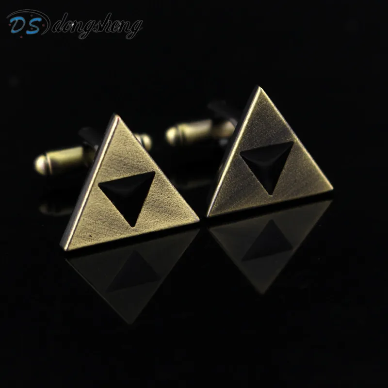 Dongsheng игра Аниме Легенда о Зельде Triforce металлические зажимы для галстука, запонки для мужчин рубашка уникальные запонки фигурные ювелирные изделия-40