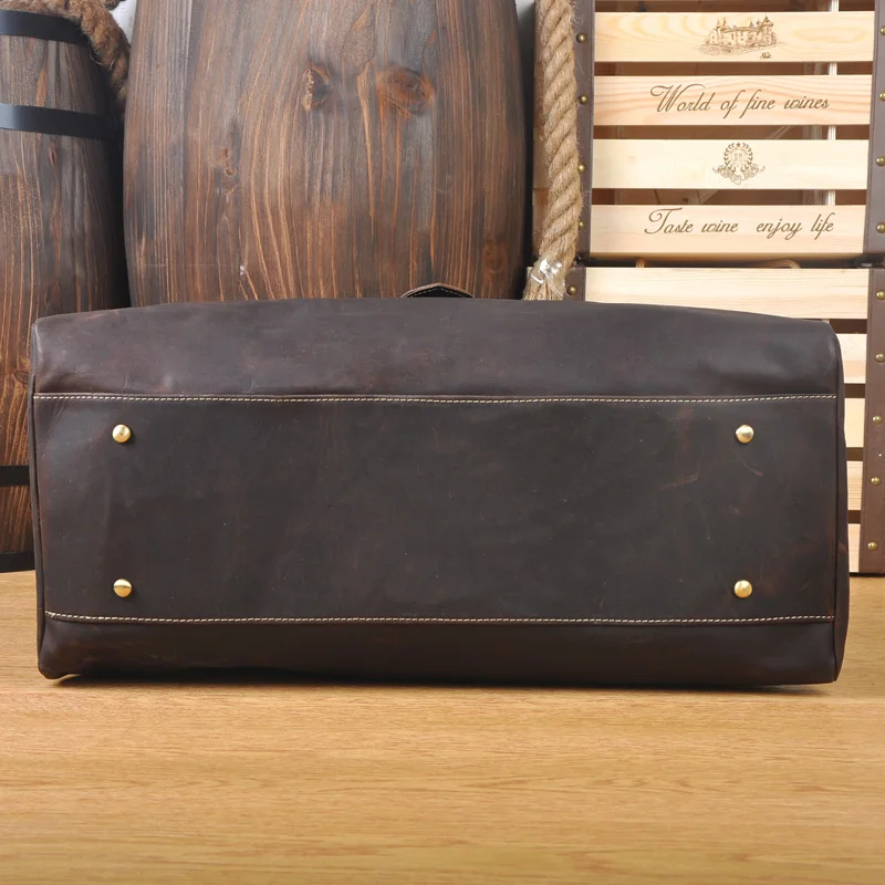 Дорожная сумка из натуральной воловьей кожи Женская или Мужская винтажная для
