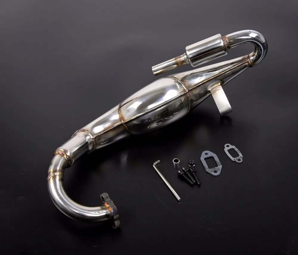 Разряженный Металлический Трубчатый глушитель для 1/5 HPI Rovan KM BAJA 5B 5SC 5T