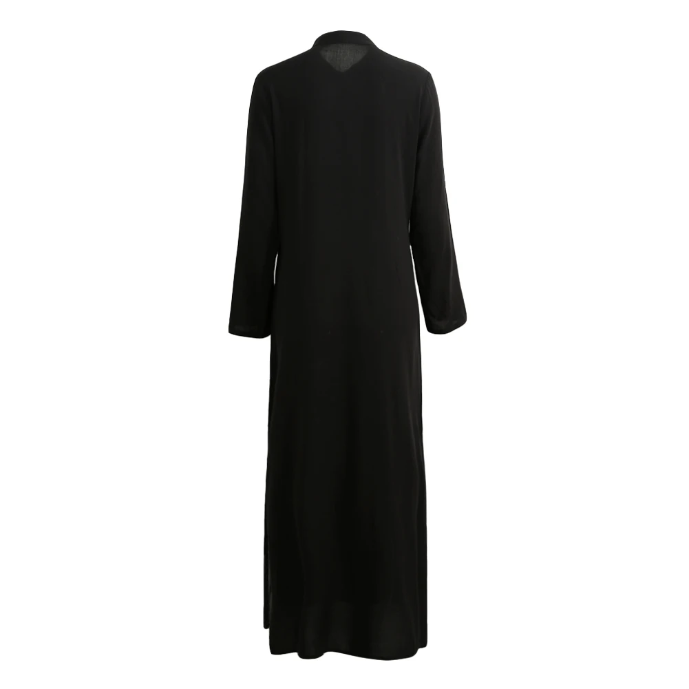 Женское Повседневное платье с длинным рукавом Romacci Vestidos длинное макси глубоким v