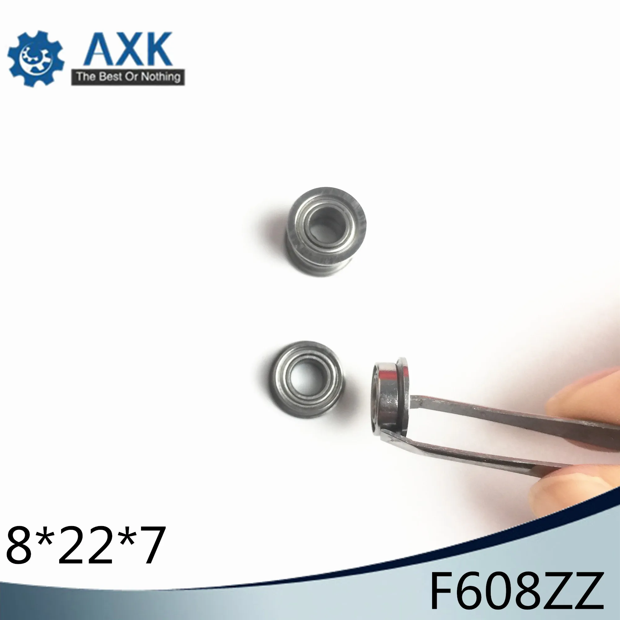 F608ZZ Фланцевая втулка подшипника 8x22x7 мм ABEC 1 ( 10 шт.) фланцевые F608 Z ZZ шариковые