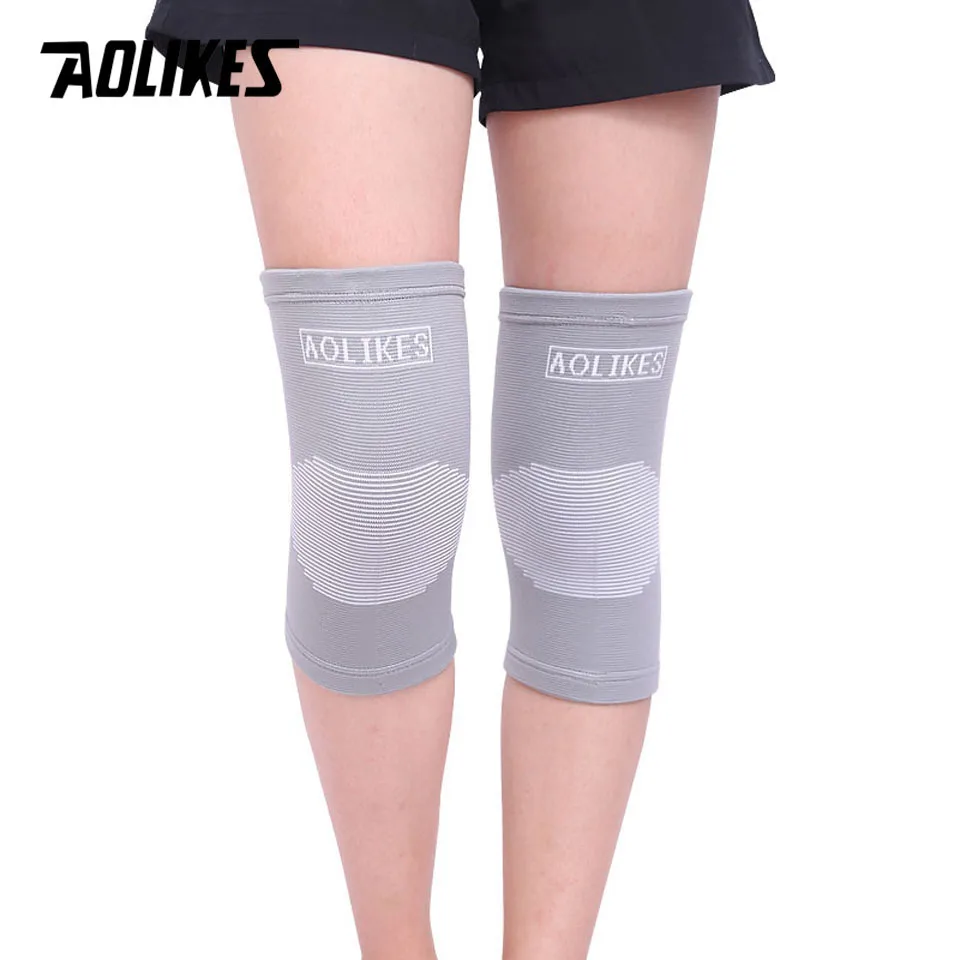 1 пара эластичные спортивные наколенники для баскетбола|basketball leg sleeve|knee pads
