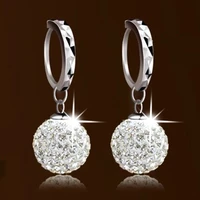 silver color full of zircon silver earring for women girl earrings sterling silver jewelry brincos ves6334