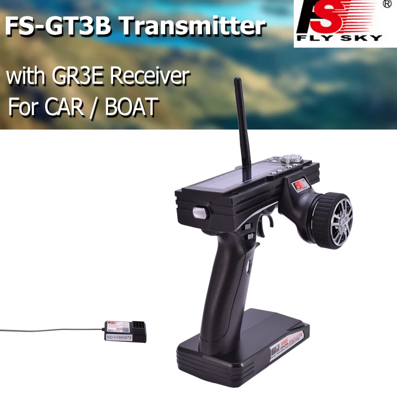 FlySky GT3B Радиоуправляемый 3 канальный передатчик 2 4 ГГц с приемником GR3E для