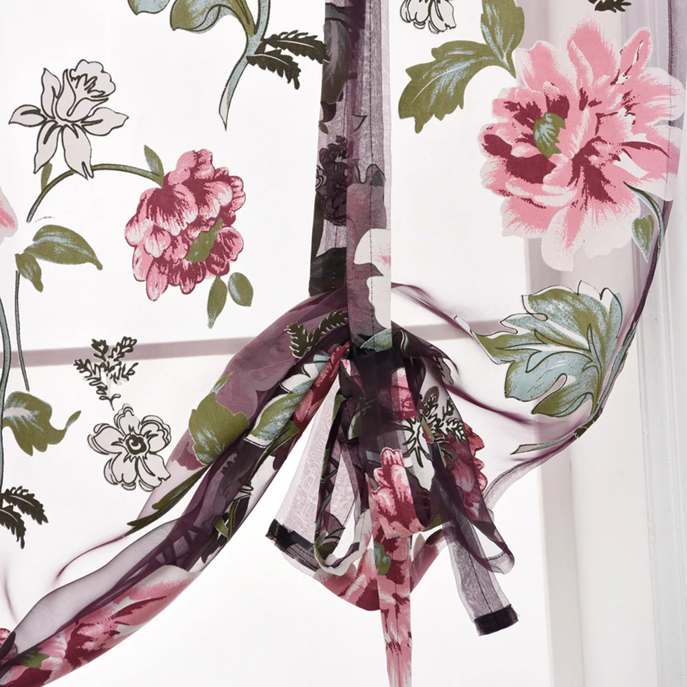 Пион Цветочные отвесные занавески цветочный занавес для кухни гостиной спальни