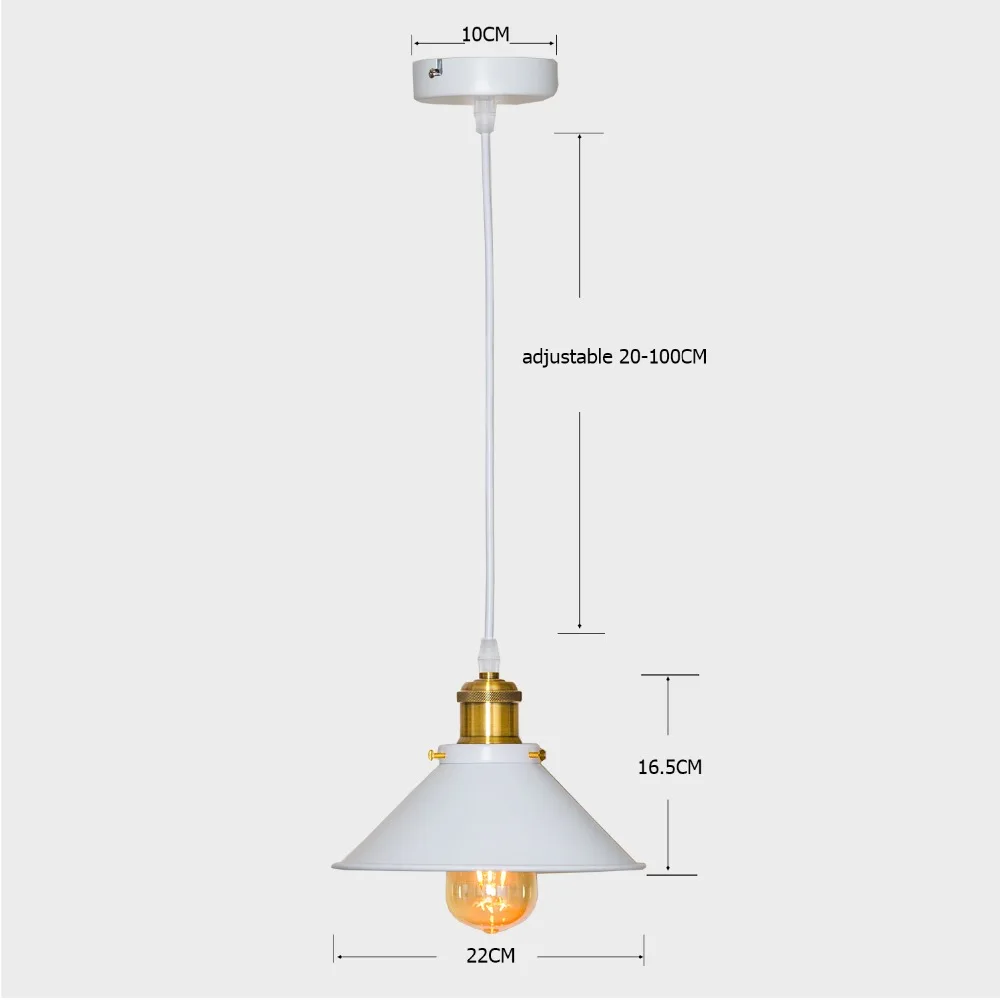 Withe Vintage Pendant Lights Loft Russia Lamp Retro Hanging Lampshade For Kitchen Dining Bedroom Home Lighting | Лампы и освещение