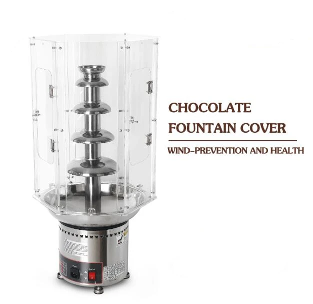 ПВХ Материал шоколадный фонтан машина крышки крышка 4/5/6/7 ярусов сбивальная