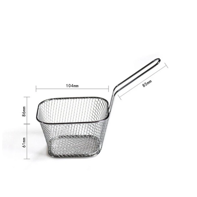 2018New Кухня гальваническим покрытием из нержавеющей стали мини сетка для фритюра