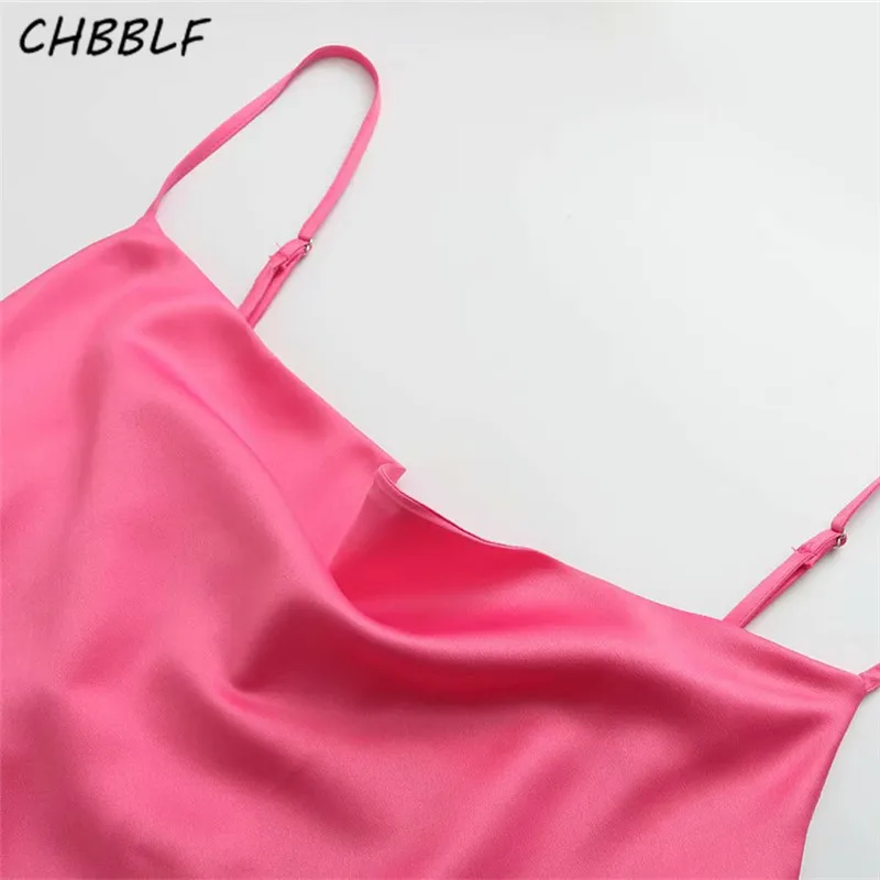 CHBBLF удобное платье sexy V образным вырезом без рукавов регулируемые ремни женские