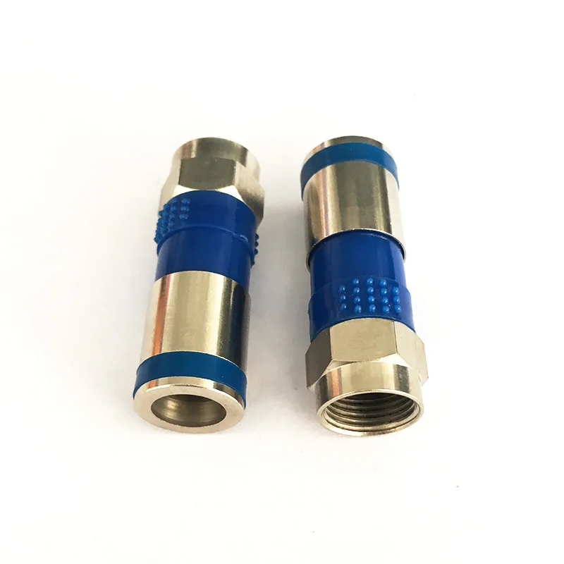 50 шт. красный RG6 коаксиальный компрессионный кабель f Разъем rg6 Тип RF переходник |